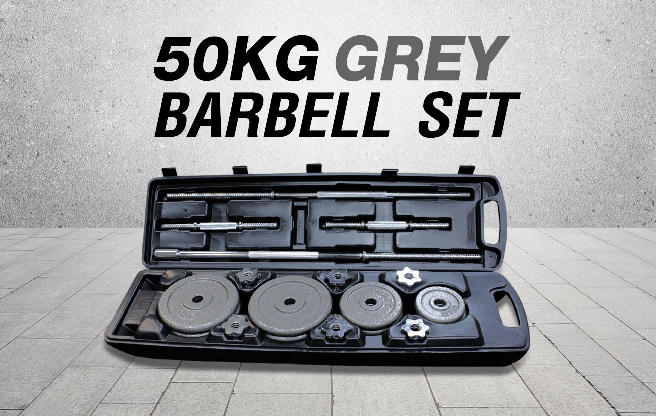 50kg Grey Barbell Set