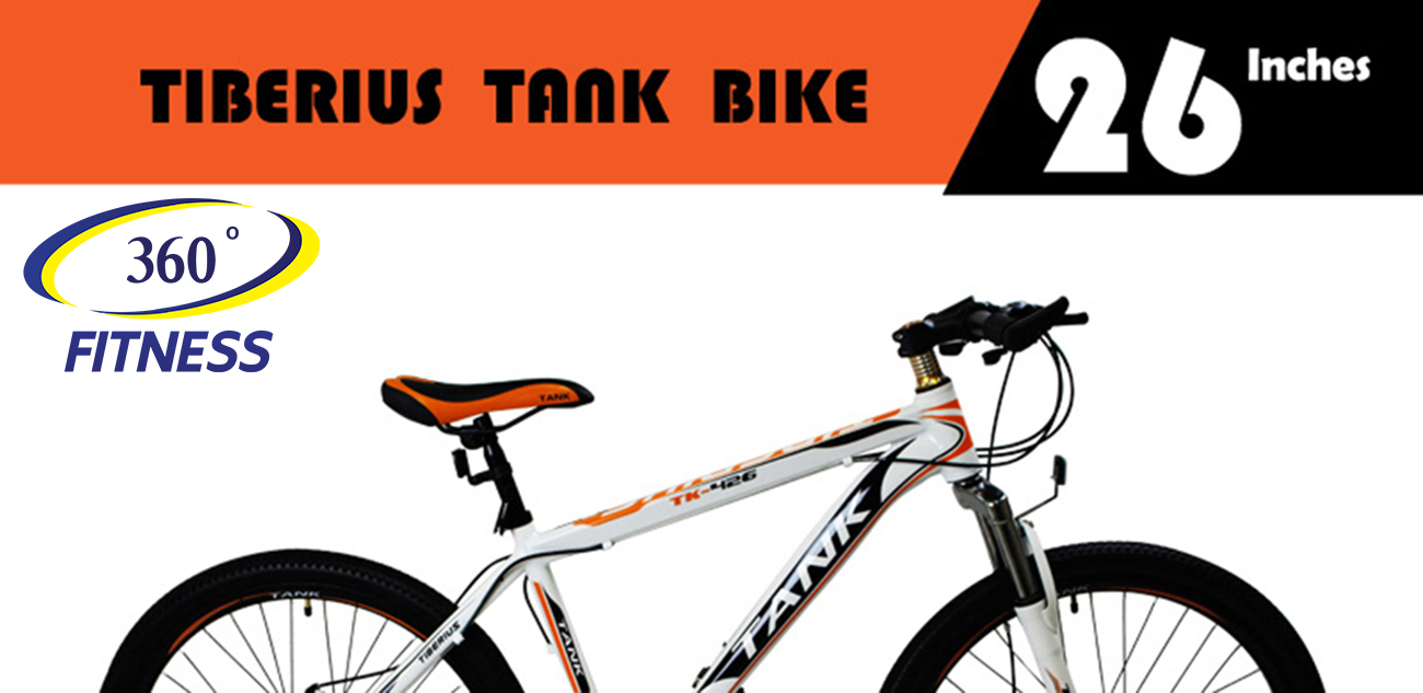 จักรยานเสือภูเขา TANK 26 สีขาว-ส้ม