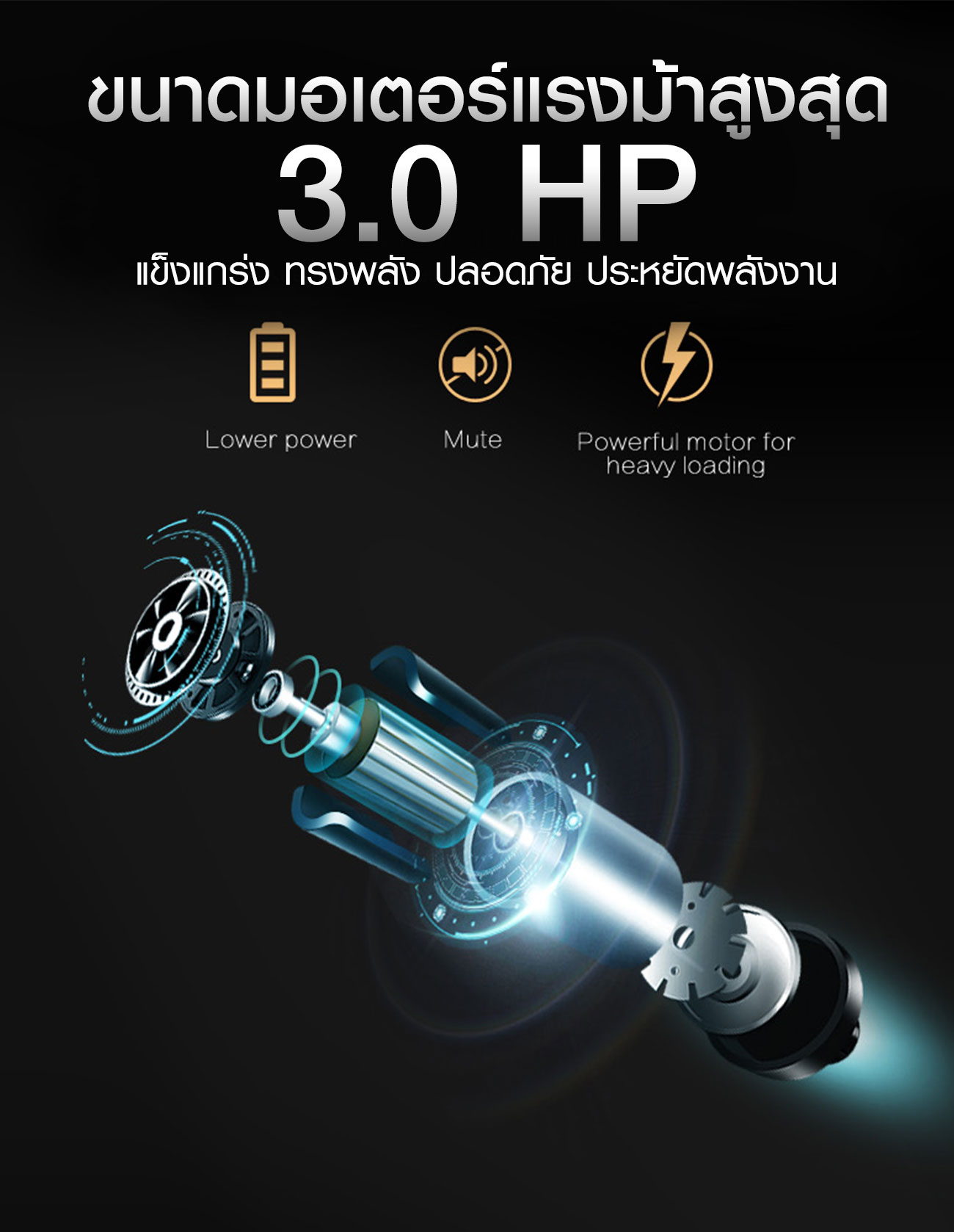 ลู่วิ่งไฟฟ้า 360องศา ฟิตเนส E9 - 3.0HP motor